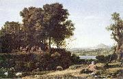 Claude Lorrain Landschaft mit Apollo, den Musen und einem Flubgott France oil painting artist